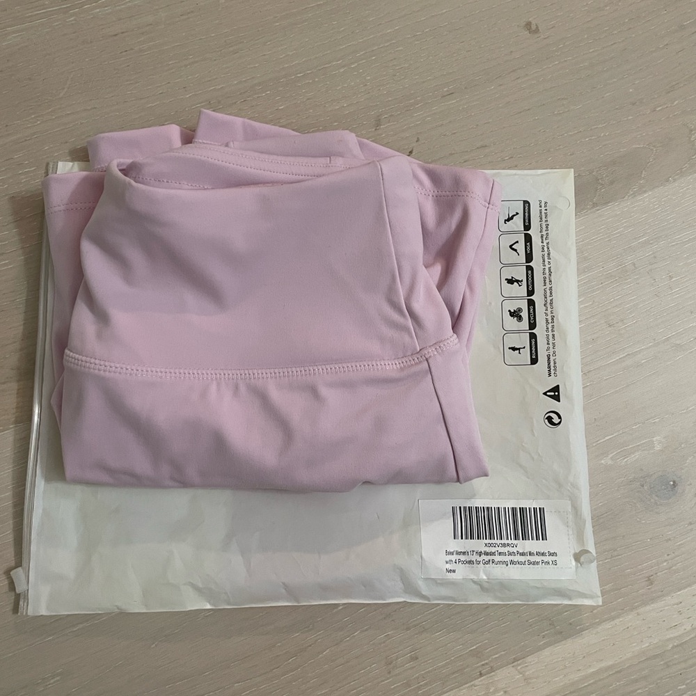 Baleaf Women's 13" High-Waisted Tennis Skirt Pleated Mini Athletic Skort Pink XS - Picture 9 of 9